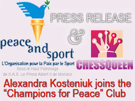 Kosteniuk Becomes champion for Peace