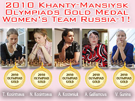 Alexandra Kosteniuk's team won the Chess Olympiads