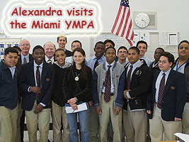Alexandra Kosteniuk visits the YMPA in Miami