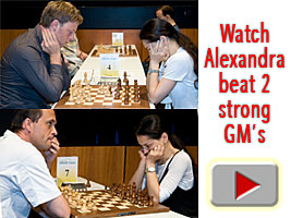 Chess Grandmaster Alexandra Kosteniuk comments her wins on Youtube