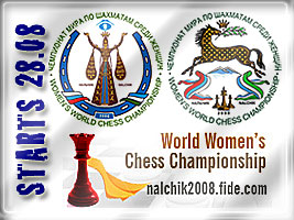 Grandmaster Kosteniuk will participate in the Women World chess championship in Nalchik