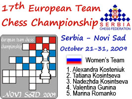 World Chess Champion and Chess Queen Alexandra Kosteniuk will play in Novy Sad