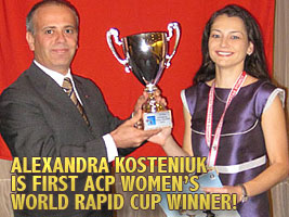 Kosteniuk wins the ACP Rapid Cup