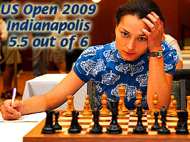 World Chess Champion and Chess Queen Alexandra Kosteniuk is playing at the US chess open