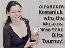 Chess Grandmaster Alexandra Kosteniuk comments her blitz win against Zoltan Almasi of the World Blitz Championship