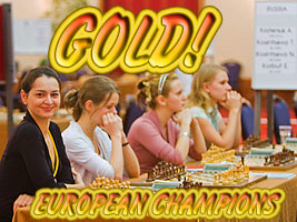 Grandmaster Alexandra Kosteniuk leads the Russian team at the European Team championships in Crete