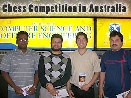 Chess Grandmaster Alexandra Kosteniuk gave prizes to the chess competition of the University of Melbourne
