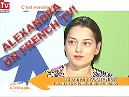 Chess Grandmaster Alexandra Kosteniuk was on French TV cannel TV Tours