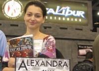 Alexandra visits the Excalibur booth in Las Vegas