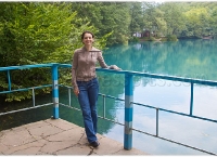 Kosteniuk visits the Blue Lake while in Nalchik
