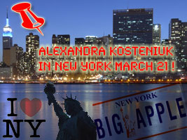 Alexandra Kosteniuk will go to New York for a simul for the US Chess Trust