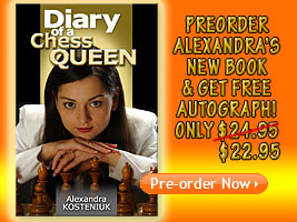 World Chess Champion and Chess Queen Alexandra Kosteniuk new book is coming out