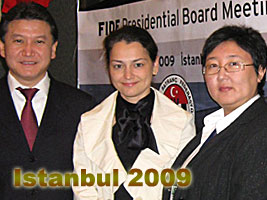 Alexandra Kosteniukat is at the FIDE Presidencial Board in IStanbul