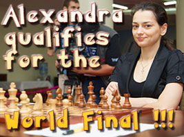 Alexandra Kosteniuk qualifies for the Final at the World Chess Championship in Nalchik