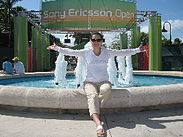  Chess Grandmaster Alexandra Kosteniuk visited the 2007 Sony Ericsson Open in Key Biscayne Miami Florida
